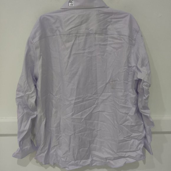 SOILED Calvin Klein Mens Regular Fit Non Iron Dress Purple Sz 17 32/33 $75 2A153 - Picture 2 of 4